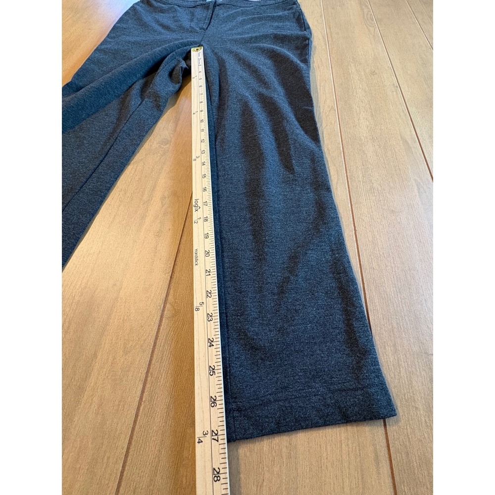Chico's So Slimming Pants Womens 1 M Short Gray Straight Leg Trousers Workwear - Picture 11 of 12